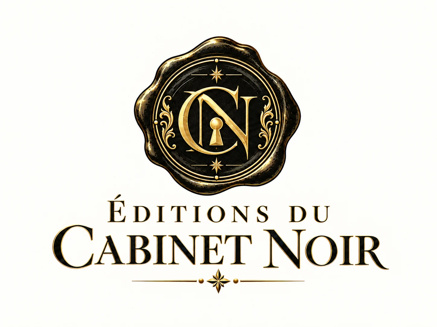 Black and gold emblem of Éditions du Cabinet Noir